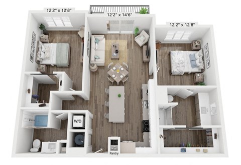 2 bedroom floorplan
